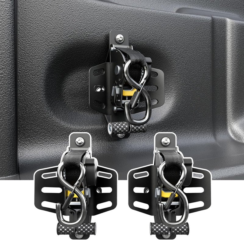 SZYANG 2PCS Retractable Ratchet Straps Compatible with 2009-2014 Ford F150 Retractable Tie Down Straps Replacement for 2009-2014 Ford F-150 Accessories - Image 1